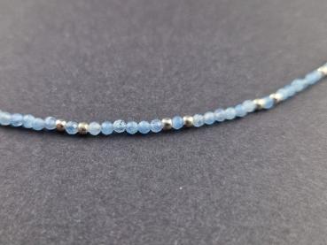 Preview: Aquamarin Halskette (46 cm)
