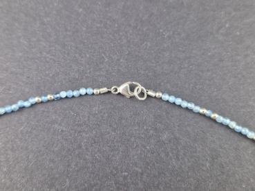 Preview: Aquamarin Halskette (46 cm)