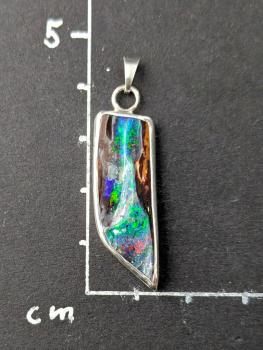 Preview: Boulder Opal Kettenanhänger (999er/925er Silber)