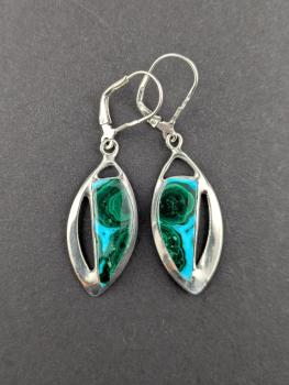 Chrysokoll Malachit Ohrhänger