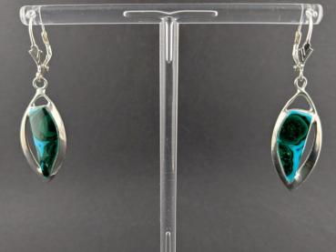 Preview: Chrysokoll Malachit Ohrhänger