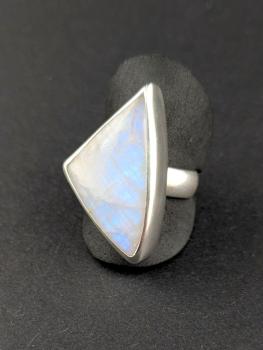 Regenbogenmondstein Ring (Größe 58)