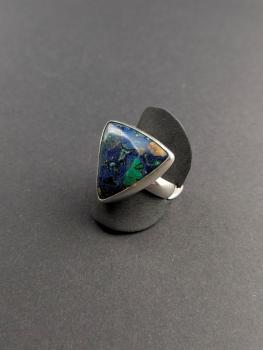 Azurit Malachit Ring (Größe 55)