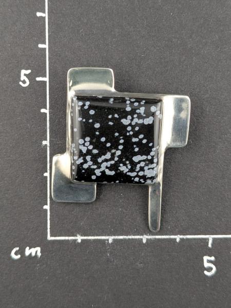 Schneeflockenobsidian Kettenanhänger