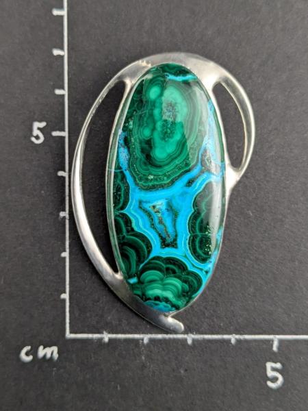 Chrysokoll Malachit Kettenanhänger