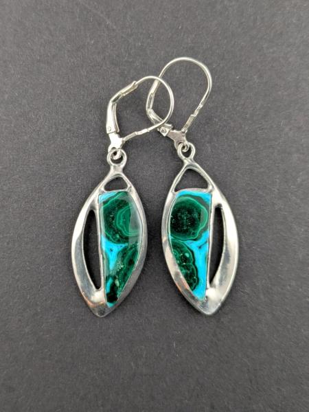 Chrysokoll Malachit Ohrhänger