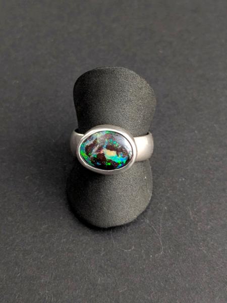 Boulder Opal Ring (Größe 53)