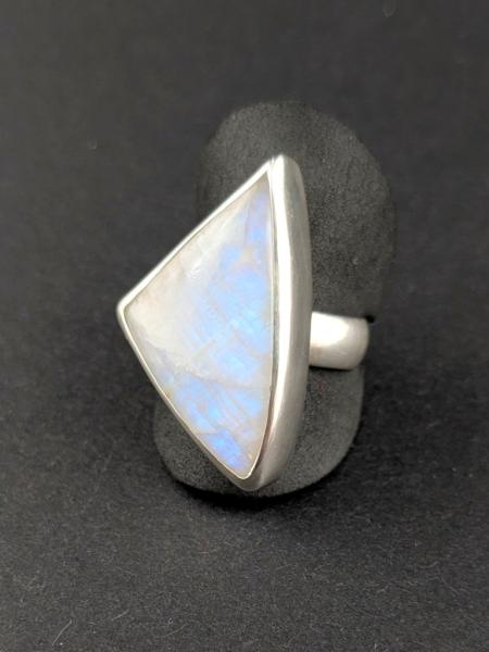Regenbogenmondstein Ring (Größe 58)