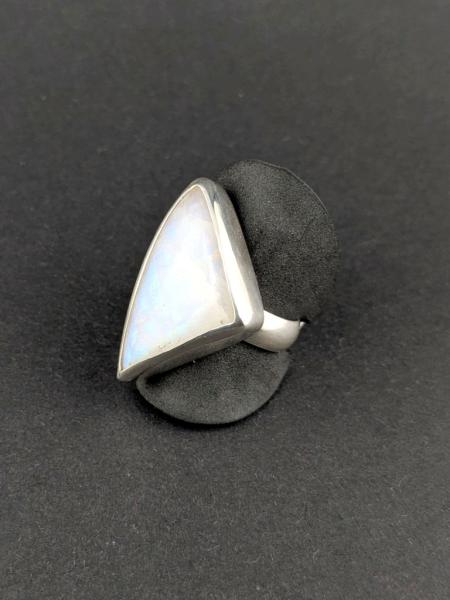 Regenbogenmondstein Ring (Größe 58)