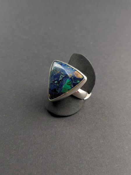 Azurit Malachit Ring (Größe 55)